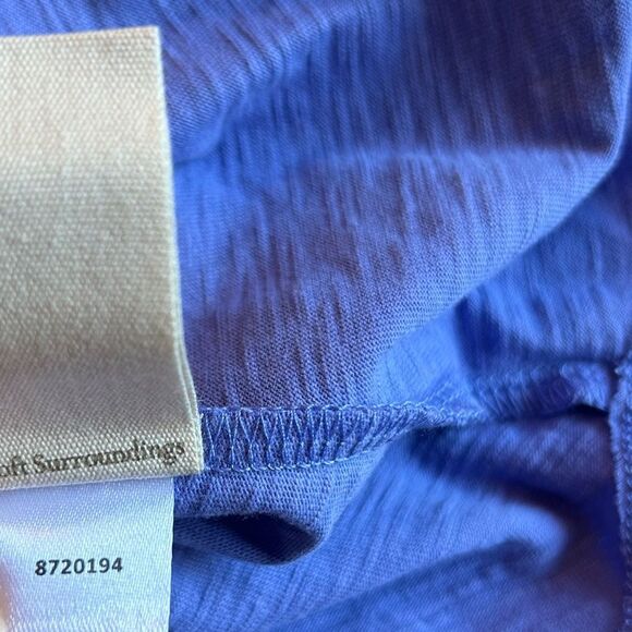 Soft Surroundings Periwinkle Danielle Button Sleeveless Tunic Top Large 2CA06 - Picture 6 of 11